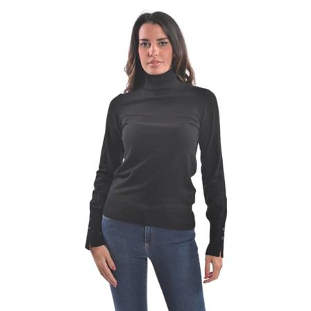 Liu Jo, Turtlenecks Czarny, Kobieta, Rozmiar: S