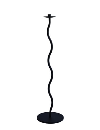 Curved Candleholder 85Cm Black Cooee Design