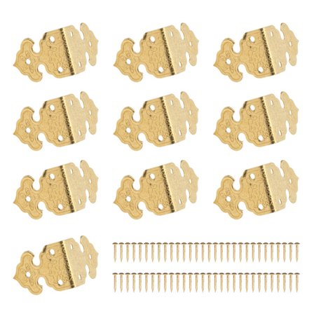 10 stk. Retro Messing Metal Hjørnebeskytter Høj Hårdhed Holdbar Møbelkasse Hjørnebeskyttere