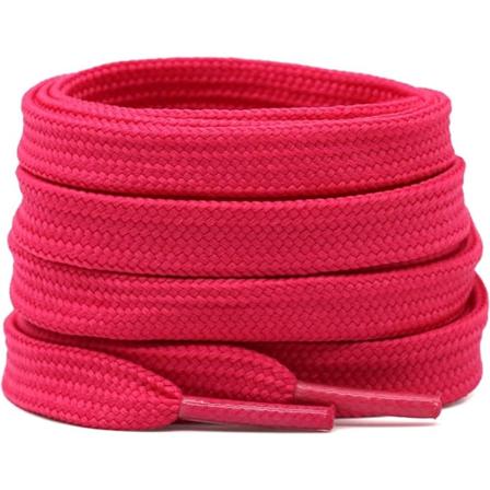 Solida platta skosnören ihåliga tjocka atletiska skosnören strängar 2 par, rosa rød 47,24" tum (120 cm)