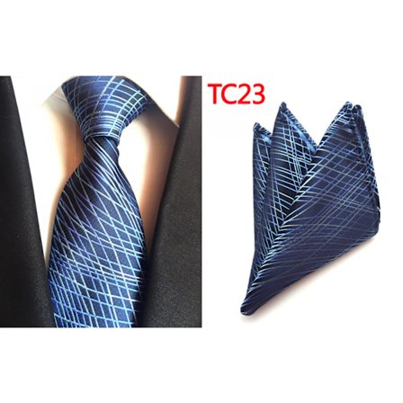 Män slips Paisley vävd siden slips set med ficka Suqare F