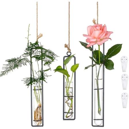 Forplantingsrør Veggmonterte Plantepotter Sett Med 6 Glasseam Planteforplantningsstasjoner Vegg Glass Planter Terrarium Krukke Forplantningsvase For 