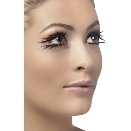 Eyelashes Black Top and Bottom Set Sparkle Contains Glue