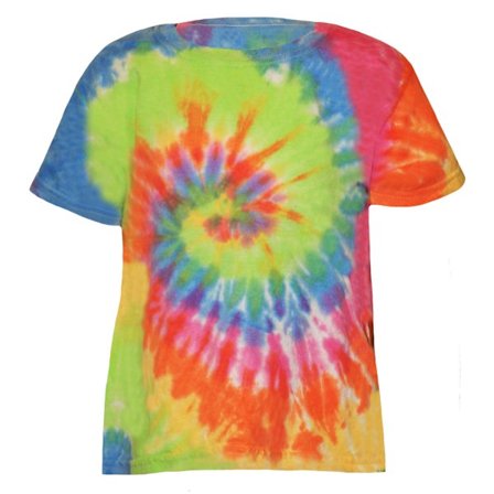 Colortone Barn/Barn Regnbåge Tie-Dye T-shirt i tung bomull M