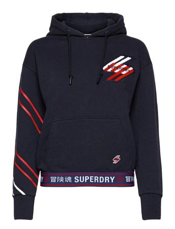 Sportstyle Graphic Hood Hoodie Trøje Blå Superdry
