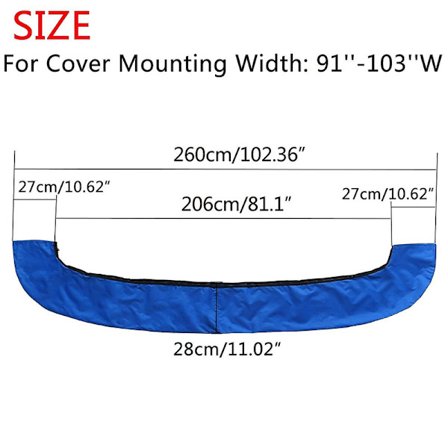 4 Bow Bimini Top Boot Cover 600d Vandtæt Anti Uv Båd Cover Ingen Ramme Marine Støvsikker Cover Båd Tilbehør Sort/blå {DB}