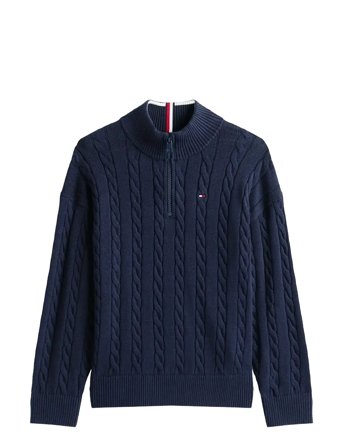 Tommy Hilfiger | Cotton Cable Half Zip Sweater | 140