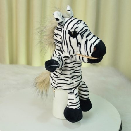 Foreldre-barn interaktiv buktalerdukke Zebra-dukke