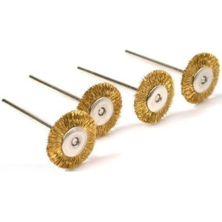 20 stk. Rotationsværktøj Messing Hjul Tråd børste Sæt - Passer Dremel, 1/8 Skaft, Rengør, Poler, Forbered af