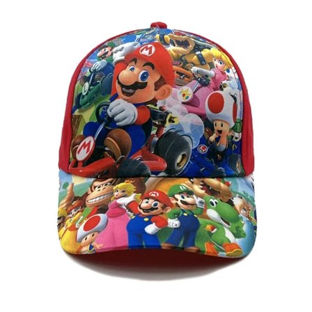 Super Mario Bros caps justerbar hatt for barn A-rød
