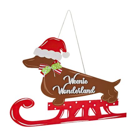Släde Tax Jul Dörrskylt Inomhus Utomhus Trädgård Ytterdörr Vägg Hängande Hund Trä Välkomstskylt Hängande Heminredning Qinghai