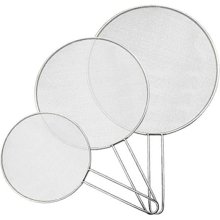 3-delt stænkskærm, stænkbeskyttelse til pande, stænkskærm til køkkenpande 33 cm 29 cm 25 cm - Perfekt