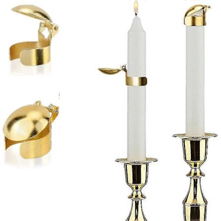 8 st Svarta Ljusstakar Automatiska Flammsläckare för Säker Ljusbrandsläckning Veke Släckare