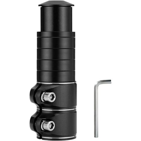 Styrforhøjer til Cykel, Cykelstyr Frempind, Cykelstyr Forhøjelse, Cykel Styr Forhøj Aluminium til MTB, Racercykler, Citybikes (Sort)