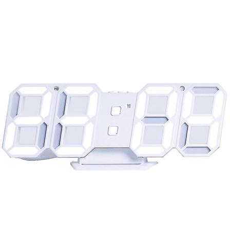 3D-seinän LED-numeron kello, jossa on 3 automaattista kirkkaustasoa ja torkkutoiminto