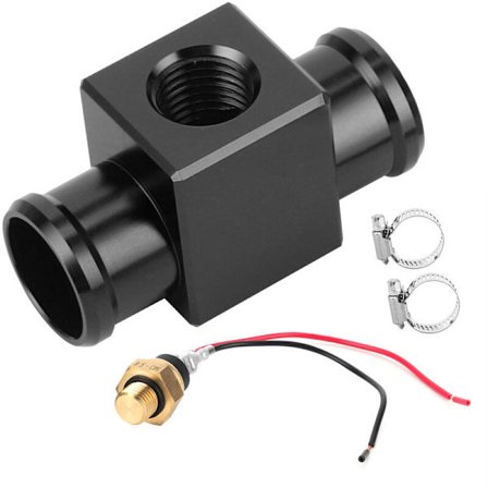 Termostat Vattentemperaturbrytare Radiator Kylfläkt Temperaturgivare för Motorcykel ATV SUV (Svart)