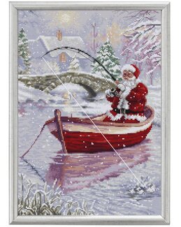 Broderikit Billede Nissen fisker - Luca-S