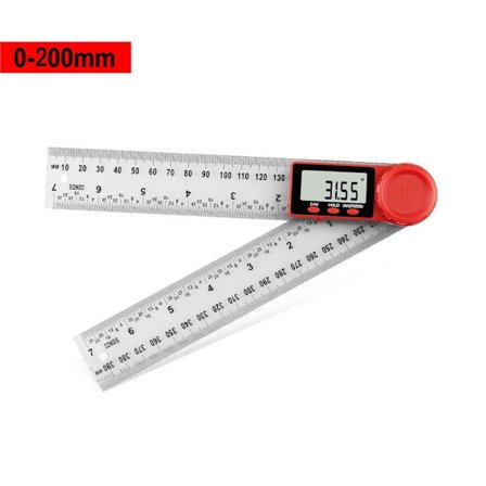 Digital vinkelmåler med foldefunktion, 200 mm