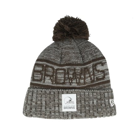 New Era - NFL Grey pom Beanie - Cleveland Browns NFL 25 Sideline Cold Weather Sport Knit Grey Pom @ Hatstore