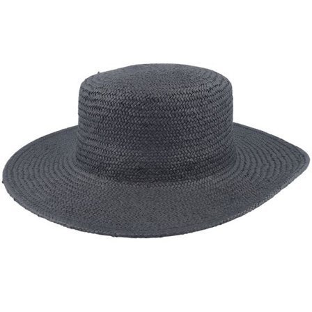Headster - Svart straw Hatt - Kids Take Cover Black Straw Hat @ Hatstore
