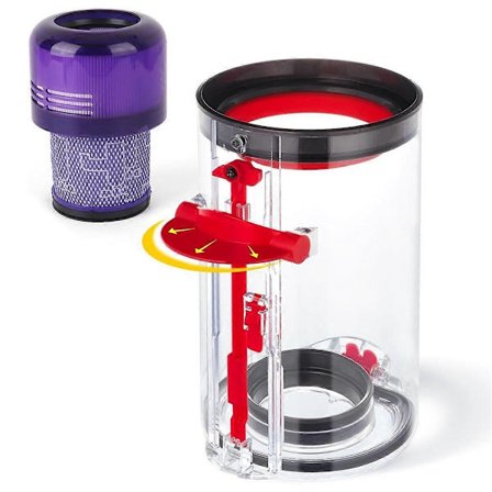 Oppgradert beholdererstatning for V11 V15 SV14 SV15 SV22 støvsuger støvbeholder med HEPA-filter