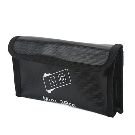 Batterisäker väska Explosionssäker krok- och ögleförslutning Brandsäker nylonsvart batteriskyddsväska för Mini 3 Pro 3 batterier