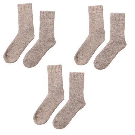 Varme, vatterte høst- og vintersokker, 3 par. Sjunde bönpasta KLB