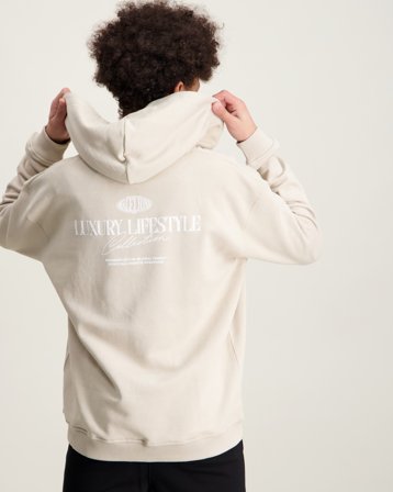 Malelions Malelions Junior Relaxed Lifestyle Zip Hoodie Cremefarvet Hoodies/Hættetrøjer Dreng - Kids Brand Store