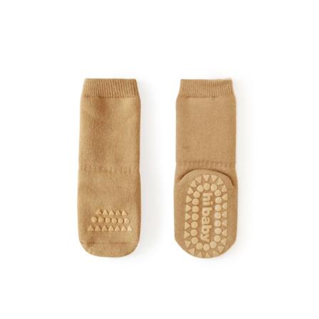 2st Toddler Antisladdstrumpor Solid Anti-slip Unisex Gul M Storlek 1-3 År Gammal
