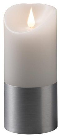 Konstsmide 1822-300 LED-kynttilä koristeella, hopea 17,5 cm, Valaistus