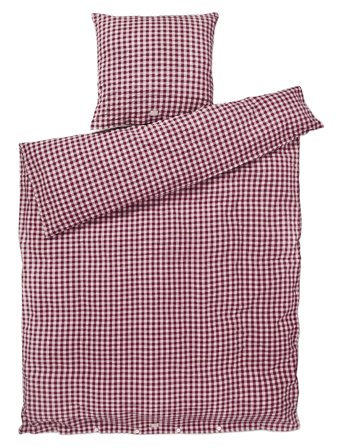 Juna | Bæk&Bølge Sengetøj 140X200 Cm Blomme/Rosa Dk | 200X 140CM;60X 63CM