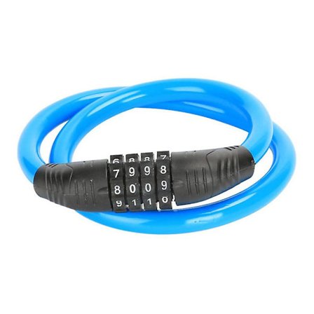 Sykkellåskabel, sykkellåskabel med 4-sifret kombinasjon og stort låshode, tilbakestillbar sykkellåskabel for barn, 2 fot x 0,45