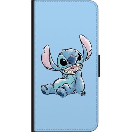 Kompatibelt Lommeboketui til Samsung Galaxy Note10 Lite Håndtegnet illustrasjon av sittende Stitch mot lysblå ensfarget bakgrunn