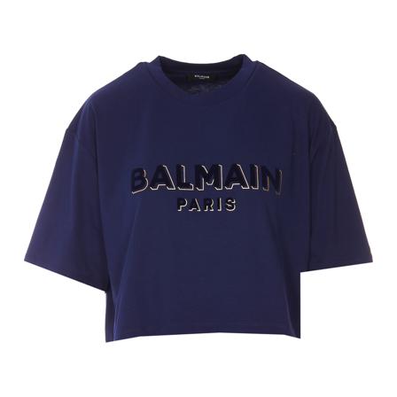 Balmain T-Shirts Blå, Dame