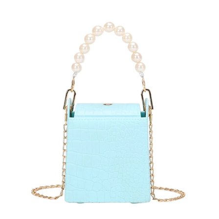 Kedja Axelväska Crossbody Bucket Bags BLÅ