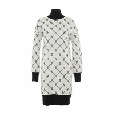 Liu Jo, Lurex Jacquard Dress Wit, Dames, Maat:S