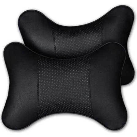 2-pack Svart Bil Nackkudde Nackkudde Bil Resekudde 25*17*9CM