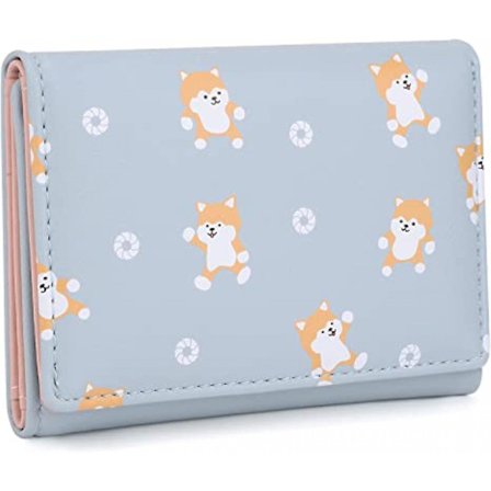 Kawaii Wallet For Girls Cute Cat Vegan Leather Card Holder Organizer Small Trifold Women Purse, Menw Cat A916-782