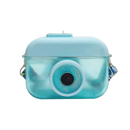 Kamera Vandflaske Med Sugerør Sports Vandkop Til Børn-blå