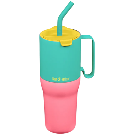 Klean Kanteen Rise Tumbler 770ml (w/Straw & Flip Lid) Turquoise Kaleidoscope