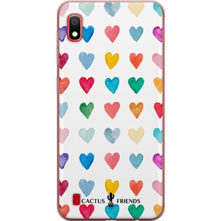 Kompatibel Mobilcover til Samsung Samsung Galaxy A10 Cactus and Friends - Watercolor Love Grid