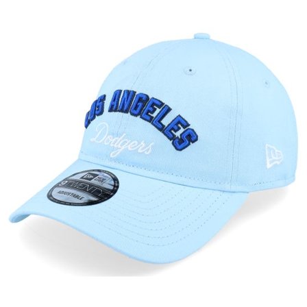New Era - MLB Blå unconstructed Keps - Los Angeles Dodgers MLB Wordmark 9TWENTY Light Blue Dad Cap @ Hatstore