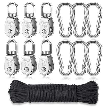 304 Rustfri Stål Talje, Løftetalje Med Reb, Drejelig Taljeblok, Enkelt Taljekrog, Rustfri Stål Talje, Løftereb Kabel, Reb Talje, Træk