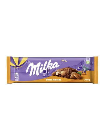 Milka chocolate tablet with whole almonds 0.27kg