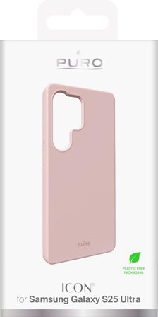 PURO Samsung Galaxy S25 Ultra silicone cover ICON, pink