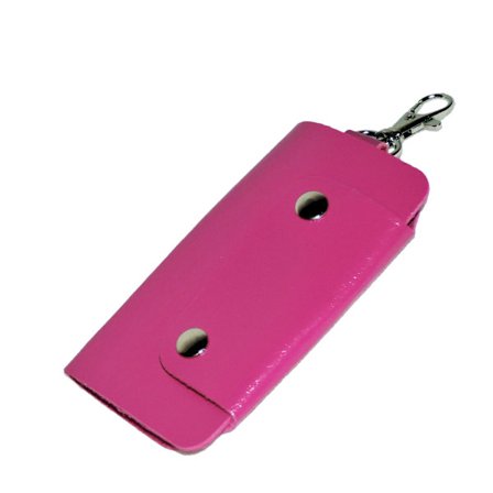 Nyckelhållare i konstläder - Rosenröd [v2]