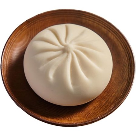 Kæmpe dumpling trykbold, dampede boller med en kurv, tryklegetøj til voksne og børn, blød, ekstruderet dej til stresslindring.