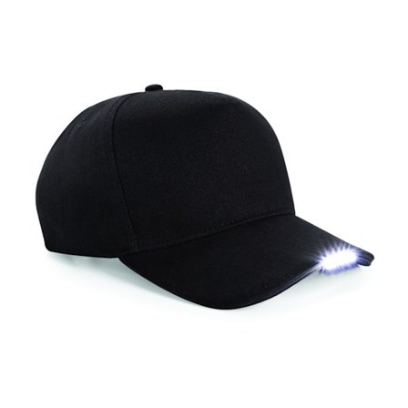 Beechfield LED-ljus Baseball Cap (2-pack) One Size Svart