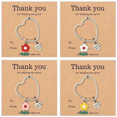 4 st Lärare Gåvor Nyckelring, Tack Lärare Gåvor – Bäst för Kvinnor, Avskedsgåvor från Barn | Förskolelärare Present till Födelsedag