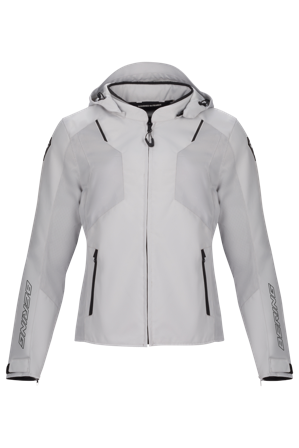 MC-Jakke Bering Wing Lysegrå/Sort S